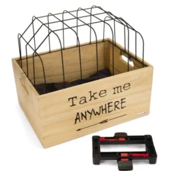 Beeztees Houten Fietsmand Journey Met Kap