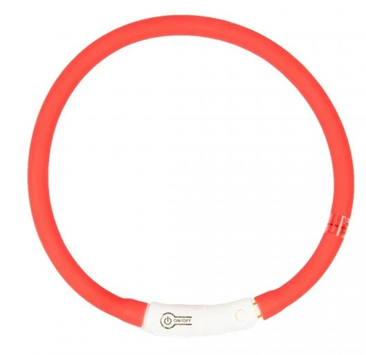 Duvo Lichthalsband Siliconen Rood 1 Duvo Lichthalsband Siliconen Rood