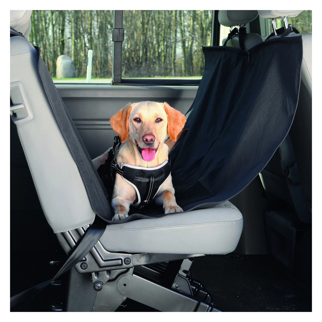 TRIXIE Nylon Autodeken Zwart 1 TRIXIE Nylon Autodeken Zwart