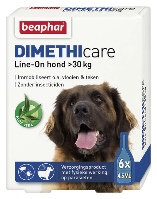 BEAPHAR Dimethicare Line-on Hond >30 Kg 6 Pipetten 1 BEAPHAR Dimethicare Line-on Hond >30 Kg 6 Pipetten