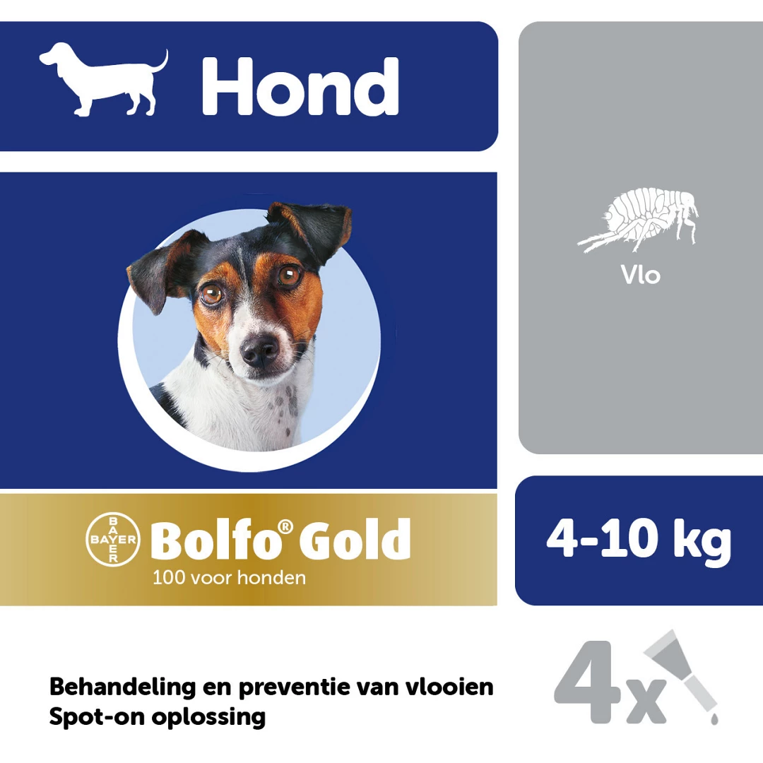Bolfo Gold 100 Hond4 Pipetten 2 Bolfo Gold 100 Hond4 Pipetten - Afbeelding 2