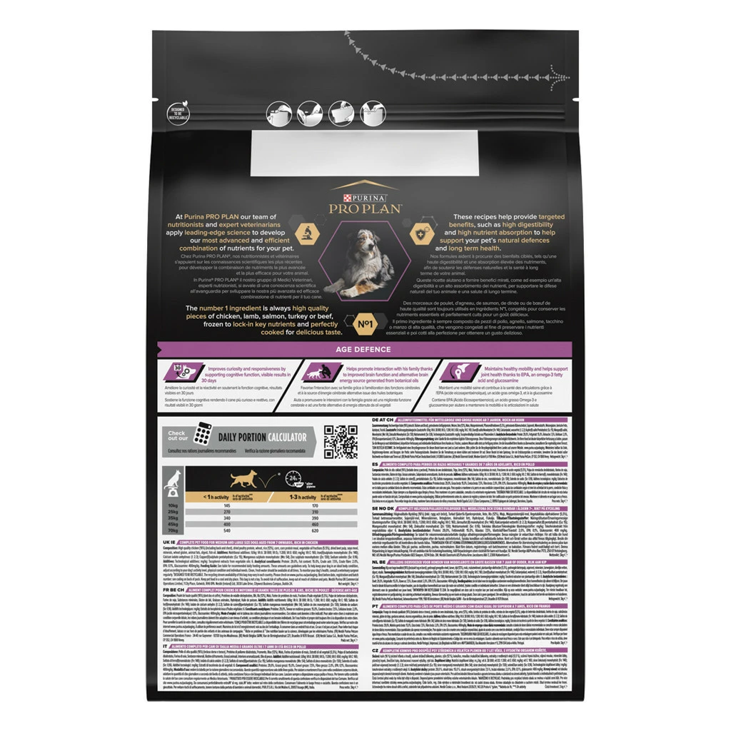 Pro Plan Hondenvoer Medium & Large Adult 7+ 3 Kg 2 Pro Plan Hondenvoer Medium & Large Adult 7+ 3 Kg - Afbeelding 2