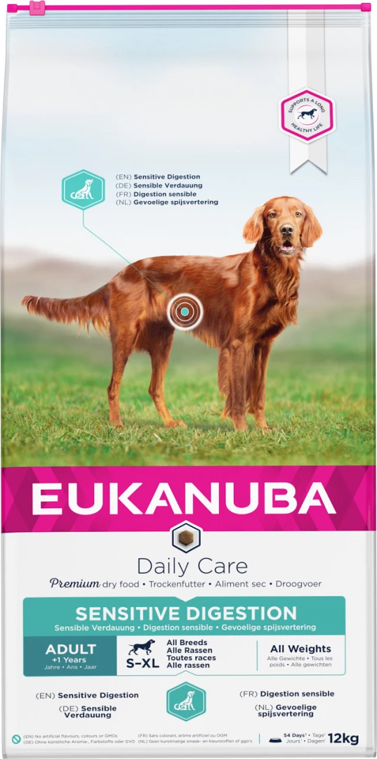 Eukanuba Daily Care Adult Medium Sensitive Digestion 12 Kg 1 Eukanuba Daily Care Adult Medium Sensitive Digestion 12 Kg