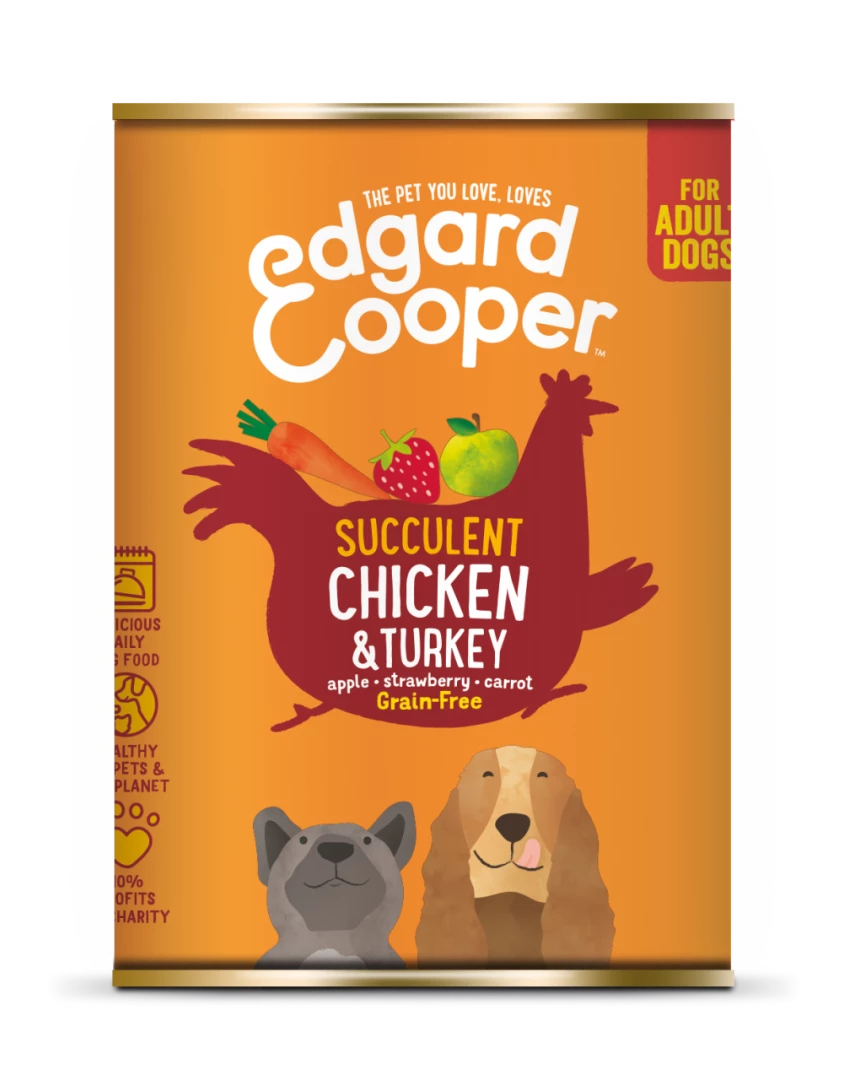 Edgard & Cooper Hondenvoer Adult Kip En Kalkoen 400 Gr 1 Edgard & Cooper Hondenvoer Adult Kip En Kalkoen 400 Gr