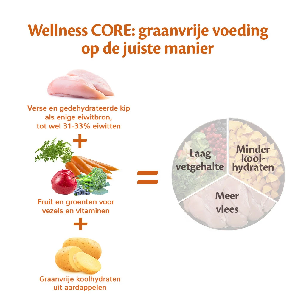 Wellness CORE Hondenvoer Large Breed Adult 10 + 2 Kg 3 Wellness CORE Hondenvoer Large Breed Adult 10 + 2 Kg - Afbeelding 3